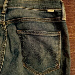 Mother Dark Blue Denim Rider skimp